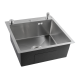 Кухонная мойка Futur FK 5050 Eco Embossing Pop-up Mixer plus (9554490) с сифоном, коландером, дозатором и смесителем   500х500х200  сатин