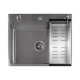 Кухонная мойка Futur FK 6050 Eco Embossing Pop-up Board plus (9554505) с сифоном, коландером, дозатором и разделочной доской   600х500х200  сатин