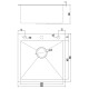 Кухонная мойка Futur FK 5050 Eco Embossing Pop-up Board plus (9554488) с сифоном, коландером, дозатором и разделочной доской   500х500х200  сатин
