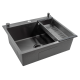 Кухонная мойка Futur FK 5550 Eco Embossing Pop-up Roll plus (9554534) с сифоном, коландером, дозатором и ролл-матом   550х500х200  графит