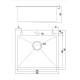 Кухонная мойка Futur FK 5550 Eco Embossing Pop-up Board plus (9554539) с сифоном, коландером, дозатором и разделочной доской   550х500х200  графит