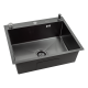Кухонная мойка Futur FK 5550 Eco Embossing Pop-up Board plus (9554539) с сифоном, коландером, дозатором и разделочной доской   550х500х200  графит