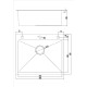 Кухонная мойка Futur FK 6050 Eco Embossing Pop-up Board plus (9554505) с сифоном, коландером, дозатором и разделочной доской   600х500х200  сатин