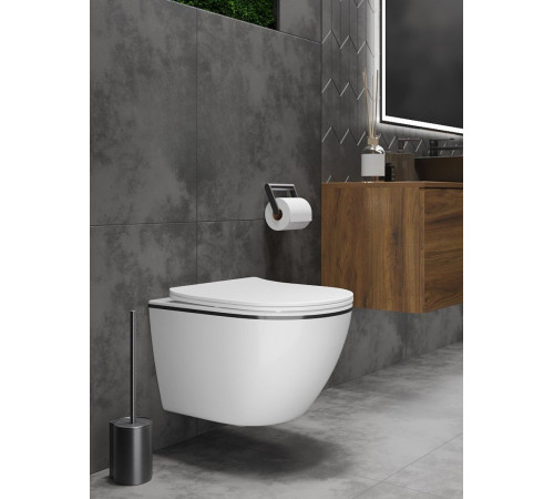 Комплект 6 в 1: инсталляция Grohe Rapid SL 38772001 с кнопкой и подвесным унитазом Roxen Antares Black 530110-01B