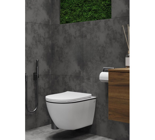 Комплект 6 в 1: инсталляция Grohe Rapid SL 38772001 с кнопкой и подвесным унитазом Roxen Antares Black 530110-01B