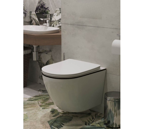 Комплект 6 в 1: инсталляция Grohe Rapid SL 38772001 с кнопкой и подвесным унитазом Roxen Antares Black 530110-01B