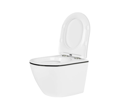 Комплект 6 в 1: инсталляция Grohe Rapid SL 38772001 с кнопкой и подвесным унитазом Roxen Antares Black 530110-01B