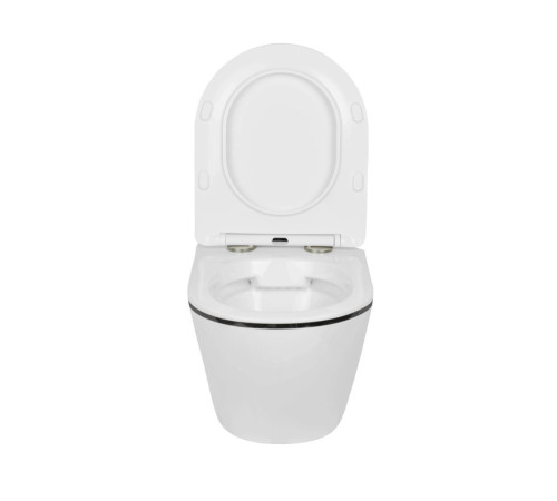 Комплект 6 в 1: инсталляция Grohe Rapid SL 38772001 с кнопкой и подвесным унитазом Roxen Antares Black 530110-01B