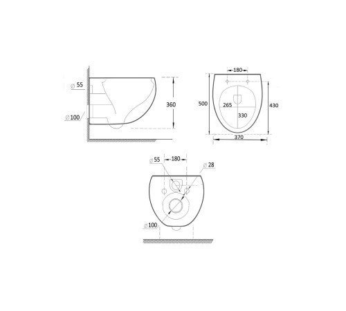 Комплект 6 в 1: инсталляция Grohe Rapid SL 38772001 с унитазом Roxen EGG 530170-01 Rimless Soft Close