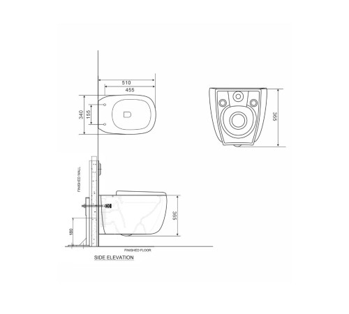 Комплект 6 в 1: инсталляция Grohe Rapid SL 38772001 с кнопкой и подвесным унитазом Roxen Martin 530220-02