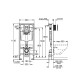   Комплект: инсталляция Grohe Solido 38811KF0 с черной кнопкой и подвесным унитазом Teymi Kati T40701