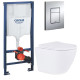 Комплект 5 в 1 инсталляция Grohe Rapid SL 38772001 с унитазом Roxen Antares 530185-01 Rimless Soft Close