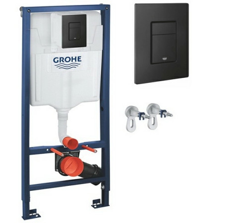 Комплект 5 в 1 инсталляция Grohe Solido 38811KF0 с унитазом Roxen Antares 530185-01 Rimless Soft Close