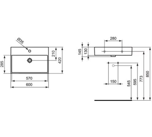 Умывальник Ideal Standard Strada (K077801)