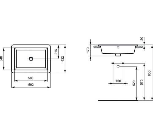 Умывальник Ideal Standard Strada (K078001)