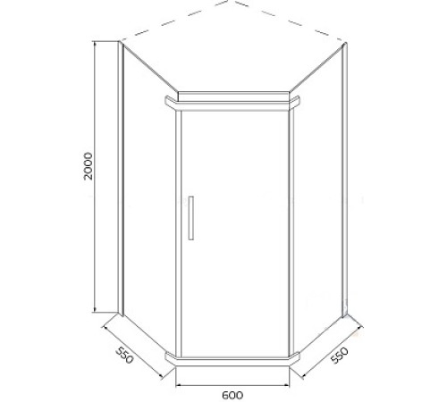 Душевой уголок Iva E1PC100C  100x100 Душевой уголок Iva E1PC100C  100x100