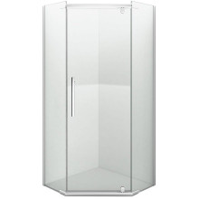 Душевой уголок Iva E1PC90C  90x90 сатиновый профиль прозрачное стекло Душевой уголок Iva E1PC90C  90x90 сатиновый профиль прозрачное стекло