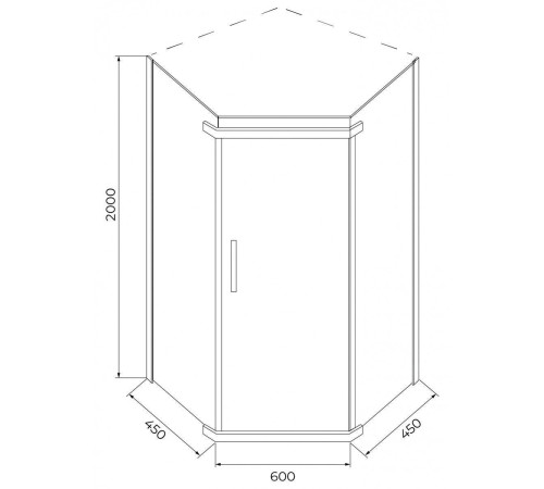 Душевой уголок Iva E1PC90C  90x90 Душевой уголок Iva E1PC90C  90x90