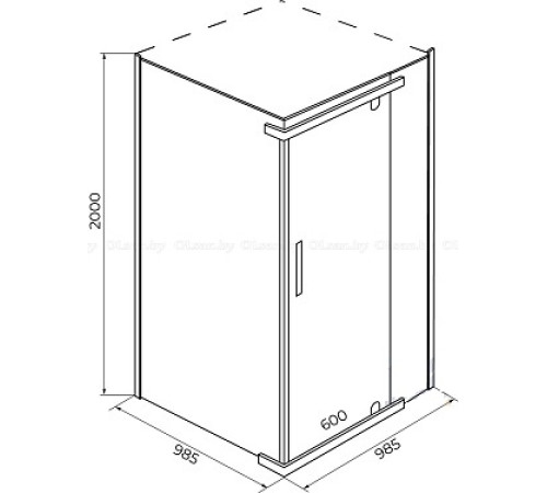 Душевой уголок Iva E1SC100C  100x100 Душевой уголок Iva E1SC100C  100x100