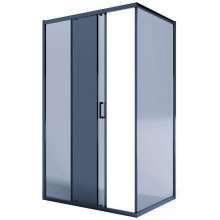 Душевой уголок Iva E4SB129T  120x90 черный профиль тонированное стекло