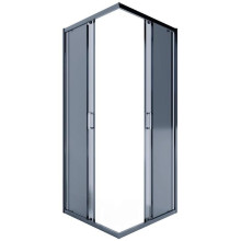 Душевой уголок Iva E4SB100T  100x100 черный профиль тонированное стекло