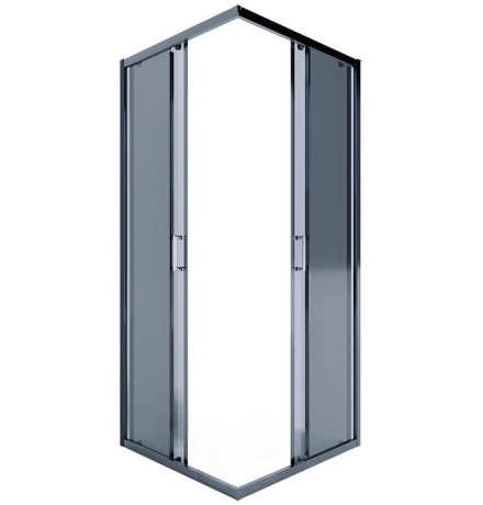 Душевой уголок Iva E4SB100T  100x100 черный профиль тонированное стекло