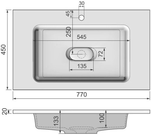 Умывальник Madera Modul 80 (4627173210430) 
