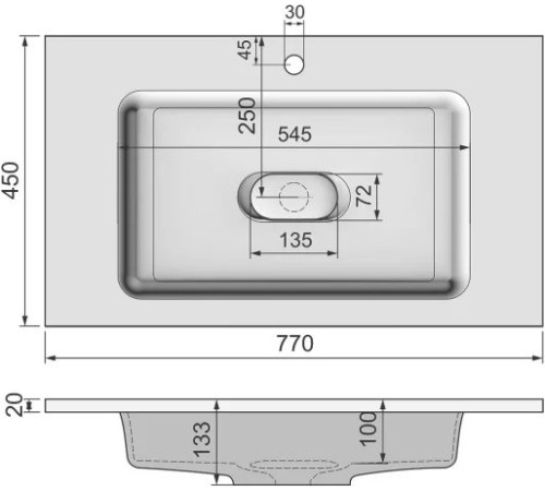 Умывальник Madera Modul 100 (4627173210447) 