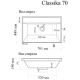Умывальник Madera Classica 80 (4627173210829)  матовый