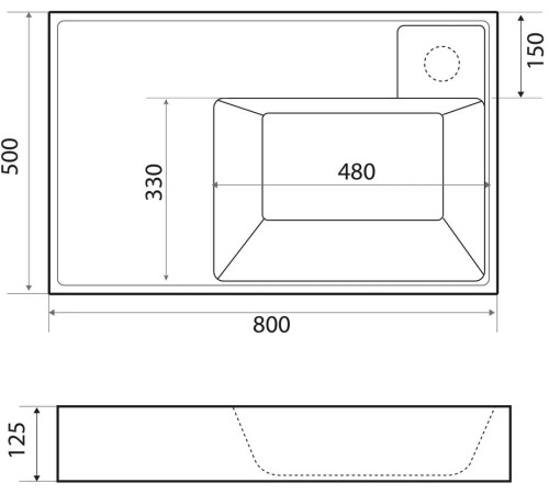 Умывальник Madera Vega 80 (4627173210942) 