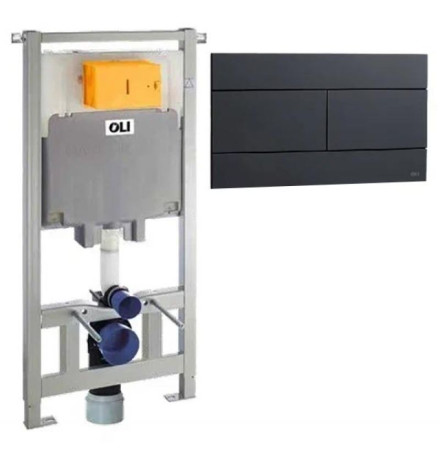 Система инсталляции OLI 80 885111 + клавиша Slim 659055 черная матовая