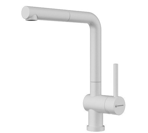Смеситель для кухни Omoikiri Akashi-S-WH  (4994572) с выдвижным изливом