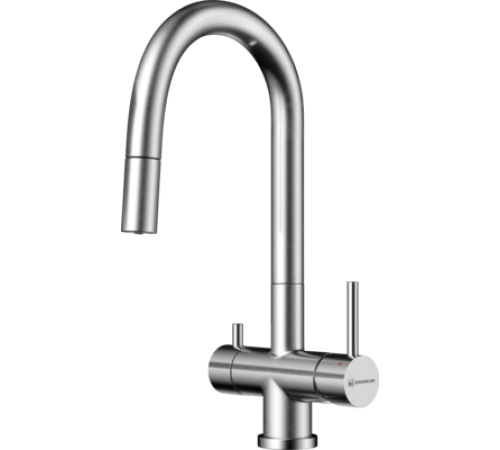 Смеситель для кухни Omoikiri Akita-S-BN (4994302) с выдвижным изливом и подключением к фильтру воды