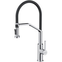Смеситель для кухни Omoikiri Makkari 2 Plus-SB-C-BL (4994493) с подключением к фильтру воды и гибким изливом