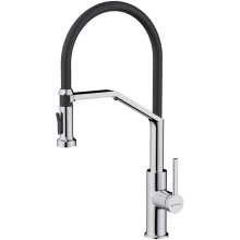 Смеситель для кухни Omoikiri Makkari 2 Plus-SB-C-BL (4994493) с подключением к фильтру воды и гибким изливом