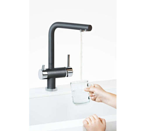 Смеситель для кухни Omoikiri Nagano-P-BE (4974044) с подключением к фильтру воды