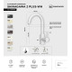 Смеситель для кухни Omoikiri Shinagawa 2 Plus-WH (4994404) с подключением к фильтру воды