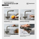 Смеситель для кухни Omoikiri Takamatsu-S-BN (4994346) с подключением к фильтру воды и выдвижным изливом