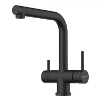 Смеситель для кухни Omoikiri Takamatsu-S-BL (4994570) с подключением к фильтру воды и выдвижным изливом