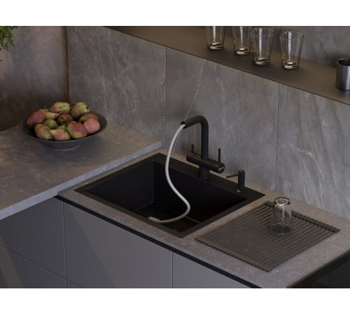 Смеситель для кухни Omoikiri Takamatsu-S-AZ (4994492) с подключением к фильтру воды и выдвижным изливом