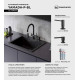 Смеситель для кухни Omoikiri Yamada-P-BL (4974226) с подключением к фильтру воды