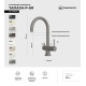 Смеситель для кухни Omoikiri  Yamada-P-GR (4974261) с подключением к фильтру воды