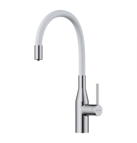 Смеситель для кухни Omoikiri Yatomi 2 Plus BN-WH (4994345) с гибким изливом и подключением к фильтру воды