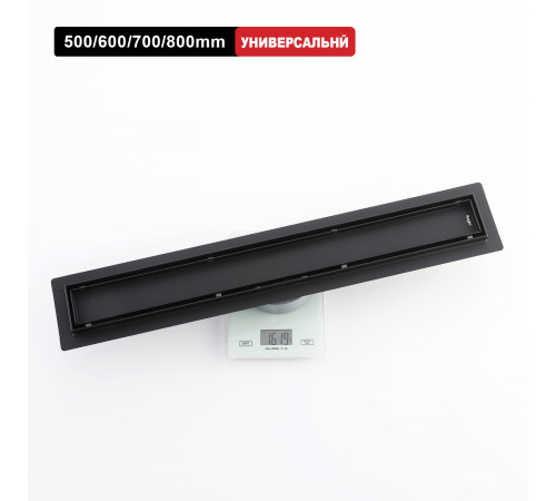  Душевой трап Raglo R652.80.06 	800мм*70мм  черный