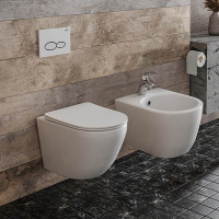 Комплект 2 в 1 подвесной унитаз с подвесным биде Roxen Antares   Комплект 2 в 1 подвесной унитаз с подвесным биде Roxen Antares