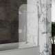 Стеклянная душевая шторка для ванны Roxen Brimen 52010-80   80*140 хромированный профиль прозрачное стекло