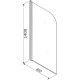 Стеклянная душевая шторка для ванны Roxen Brimen 52010-80   80*140 хромированный профиль прозрачное стекло