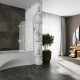 Стеклянная душевая шторка для ванны Roxen Brimen 52010-80   80*140 хромированный профиль прозрачное стекло
