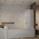 Стеклянная душевая шторка для ванны Roxen Brimen 52010-80   80*140 хромированный профиль прозрачное стекло