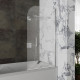 Стеклянная душевая шторка для ванны Roxen Brimen 52010-80   80*140 хромированный профиль прозрачное стекло